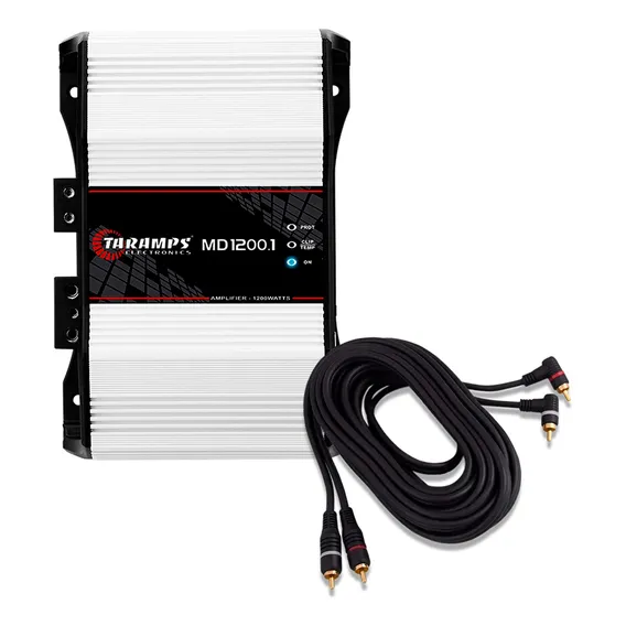 M贸dulo Amplificador Taramps Md1200 1200w Rms 1 Canal 2 Ohms Cor Prateado Foto 1