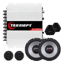 Modulo Amplificador Taramps Ts400x4 Som Automotivo Ts400w + Kit Duas Vias Cor Preto Foto mini 1