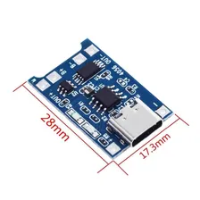Módulo Carregador De Bateria De Lítio Tp4056 Usb-c Arduino Foto mini 4
