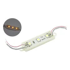 Módulo Com 3 Leds Alto Brilho 12v Ip65 3528 39x12x4 Amarelo Foto  mini 1