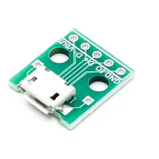 Módulo Conector Micro Usb Fêmea Dip Protoboard Fonte Foto mini 1