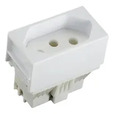 Módulo De Tomada 10a 250v - Linha Slim Marca Ilumi 81140 Cor Branco Foto  mini 1