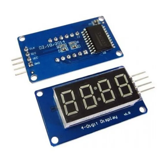 Modulo Display 4 Digitos Tm1637 Vermelho Relogio Arduino Esp Foto 1