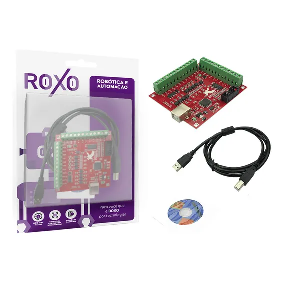 M贸dulo Interface De Driver Mach3 - Cnc Usb 100khz - Roxo Foto 1