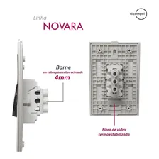 Modulo Interruptor Simples Branco (white) - Novara Foto mini 3
