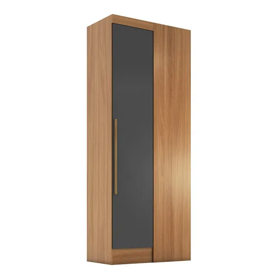 M贸dulo Para Guarda-roupa Smart Canto 1 Porta Espresso Foto 1