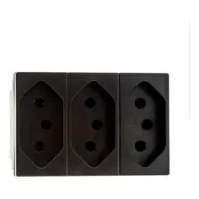 Modulo Pial Plus+ Preto 3tomada 10a 615043pt Foto mini  2
