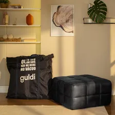 Módulo Puff Sofá Guldi Popup Corino Preto Foto  mini 1