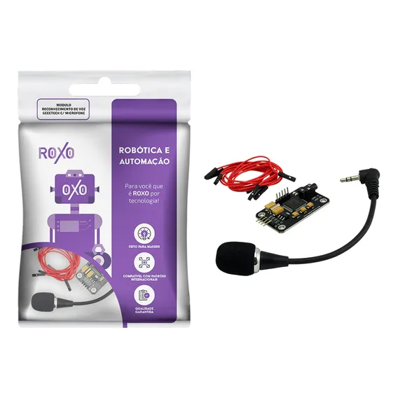 M贸dulo Reconhecimento De Voz Geeetech Com Microfone - Roxo Foto 1