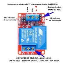 Módulo Relé 1 Canal 5v 30a 250vca Sla-05vdc-sl-c Arduino Foto mini 4