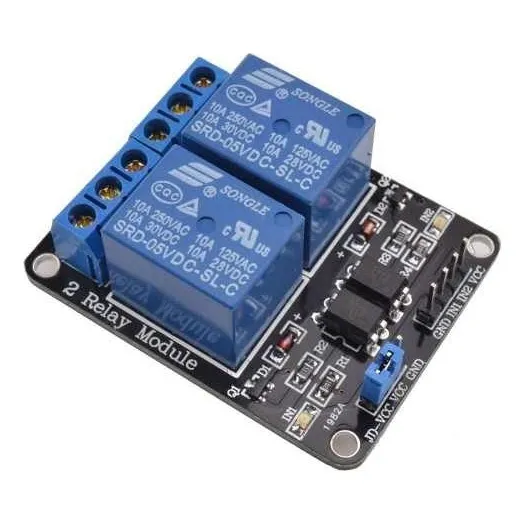 Módulo Relé Relay 2 Canais Optacoplados 5v Para Arduino Esp Foto 1