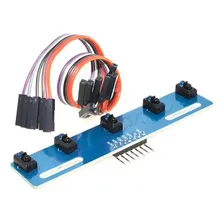 M贸dulo Sensor Ir 5 Canais Para Rob么 Seguidor De Linha Foto mini 1