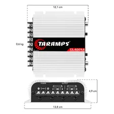 Modulo Taramps Ts400x4 400w rms Som Automotivo Modulo T400 +1 Rca Blindado 5 Metros Foto mini 4