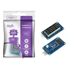 Módulo Tm1637 Display 7 Segmentos 4 Dígitos - Roxo Foto  mini 1