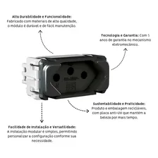 Módulo Tomada Composé 20a 250v 2pt Preto Weg Foto mini 4