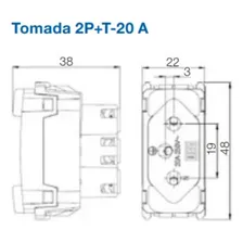 Módulo Tomada Composé 20a 250v 2pt Preto Weg Foto mini 2
