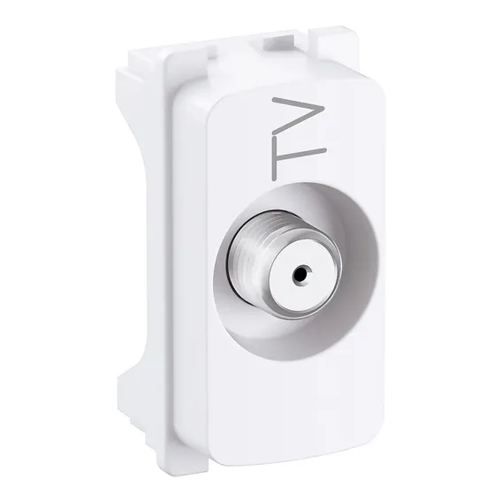 M贸dulo Tomada Para Antena De Tv Pial Zeffia Coaxial 680157 Cor Branco Foto 1