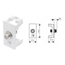 Modulo Tomada Pra antena Tv Elegance Branco Fame 2066 Foto mini 2