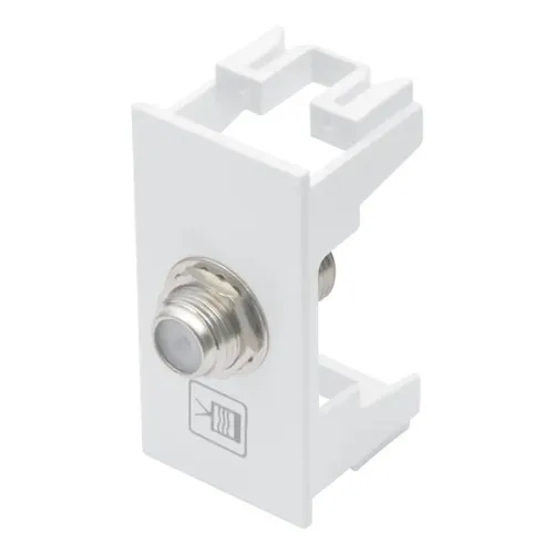 Modulo Tomada Pra antena Tv Elegance Branco Fame 2066 Foto 1