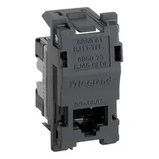 Modulo Tomada Rj45 Cat5e Pial Legrand Vela Ref. 685073 Preto Foto  mini 1