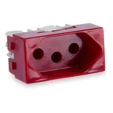 Módulo Tomada Simples Vermelho 20a Force Line Foto  mini 1