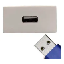 M贸dulo Tomada Usb Parede Pial Plus 1 Porta Usb Cor Branco Foto mini 3