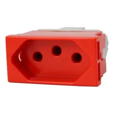 Módulo Tomada Vermelho 20a 2p+t Pial Plus 615079 Foto mini  2