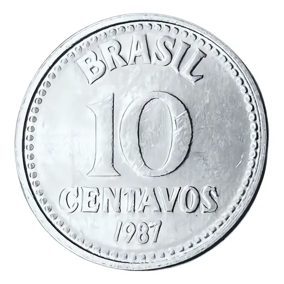 Moeda Antiga Do Brasil - 10 Centavos De 1987 Foto 1