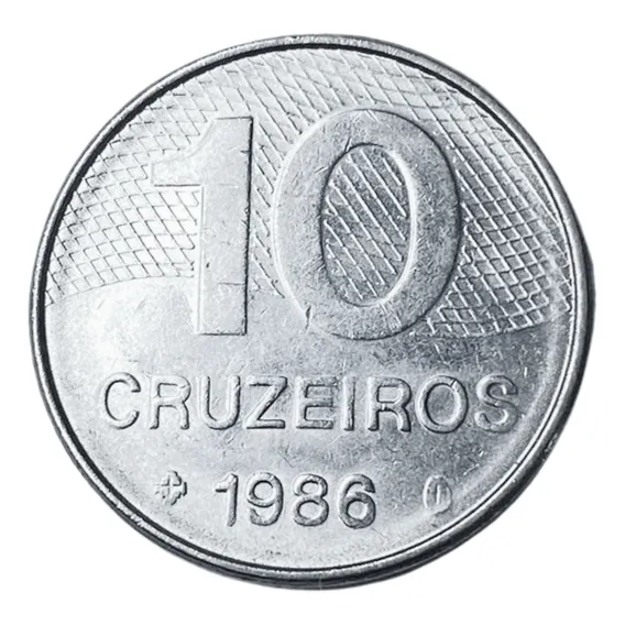 Moeda Antiga Do Brasil - 10 Cruzeiros De 1986 Foto 1
