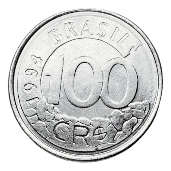 Moeda Antiga Do Brasil - 100 Cruzeiros Reais De 1994 - Lobo Foto 1