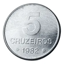 Moeda Antiga Do Brasil - 5 Cruzeiros De 1982 Foto mini 1