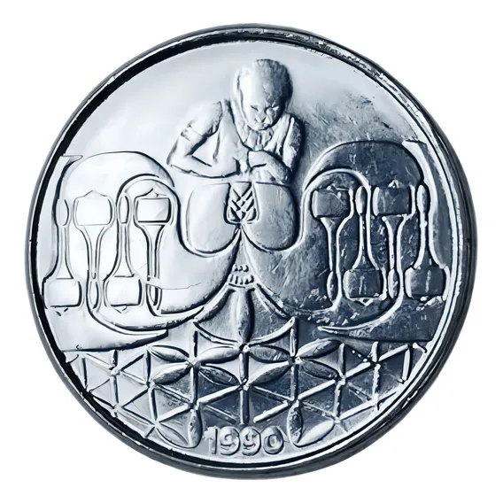 Moeda Antiga Do Brasil - 50 Centavos De 1990 - Rendeira Foto 1