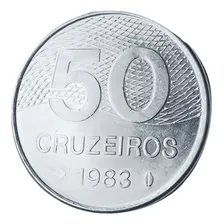 Moeda Antiga Do Brasil - 50 Cruzeiros De 1983 Foto  mini 1