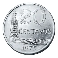 Moeda Antiga Do Brasil De 20 Centavos De 1975 Foto  mini 1