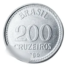 Moeda Brasileira De 200 Cruzeiros Fc 1986 Foto mini 1