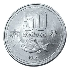 Moeda De Laos: 50 Att De 1980 Foto mini 1