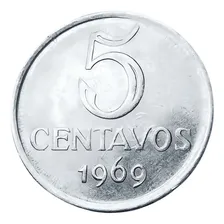 Moeda Do Brasil - 5 Centavos De 1969 Foto mini 1