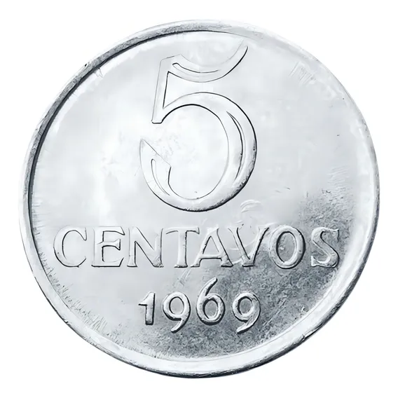 Moeda Do Brasil - 5 Centavos De 1969 Foto 1