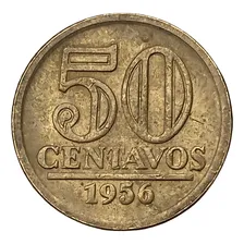 Moeda Do Brasil - 50 Centavos De 1956 - M贸dulo Menor Foto mini 1