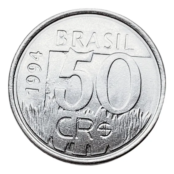 Moeda Do Brasil - 50 Cruzeiros Reais Onça De 1994 Foto 1