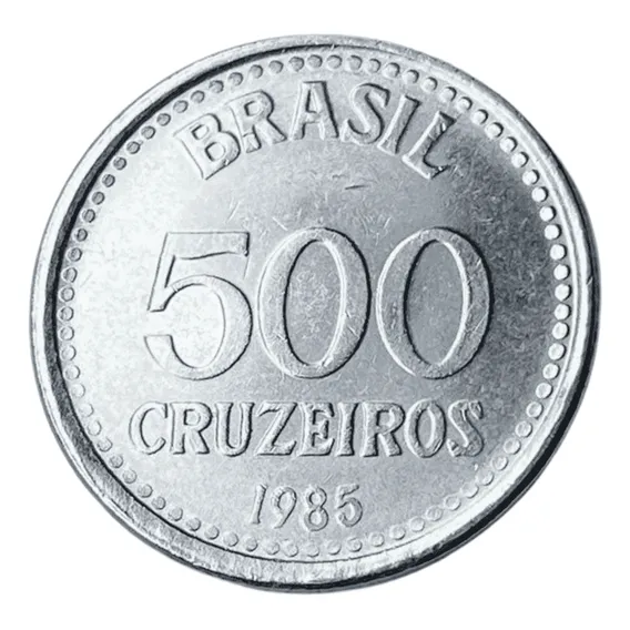 Moeda Do Brasil - 500 Cruzeiros - (1985) Foto 1