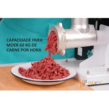 Moedor Carne Elétrico Embutidos Massas Boca 8 Motor 1/2 Cv Bivolt Foto mini 4