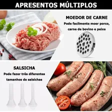 Moedor Carne Fazer Hambúrguer Manual Embutidos Linguiça Foto mini 2