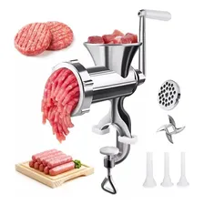 Moedor Carne Fazer Hambúrguer Manual Embutidos Linguiça Foto mini 1