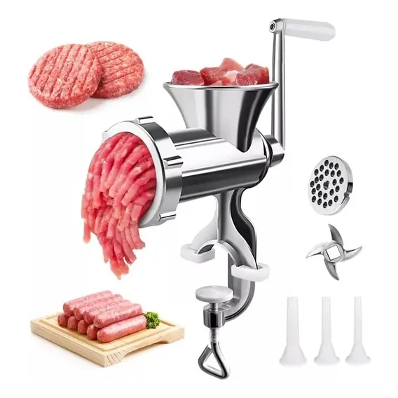 Moedor Carne Fazer Hambúrguer Manual Embutidos Linguiça Foto 1