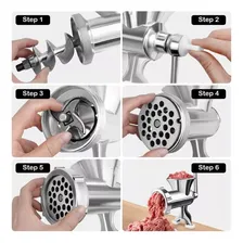 Moedor Carne Fazer Hambúrguer Manual Embutidos Linguiça Foto mini 4