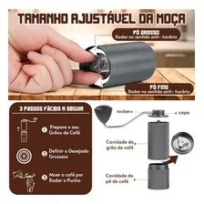 Moedor De Café Inox Manivela Manual Moedor De Café Casa Moedor De Café Manual Inox Moedor Triturador De Café Manual Moedor Foto mini 4