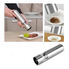 Moedor Pimenta Ou Sal Gourmet Eletrico Com Luz A Pilha Inox Foto mini 2