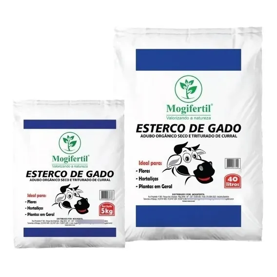 Mogifertil Esterco Bovino Boi Gado Adubo Orgânico 5 Kg Foto 1