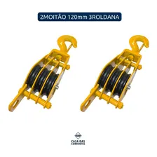 Moitão 100mm - 3 Roldanas - 1800kg - Casa Das Correntes Foto mini 2
